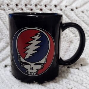 Grateful Dead Coffee Mug Cup Tea Black 2007 C & D Visionary Inc Skull
